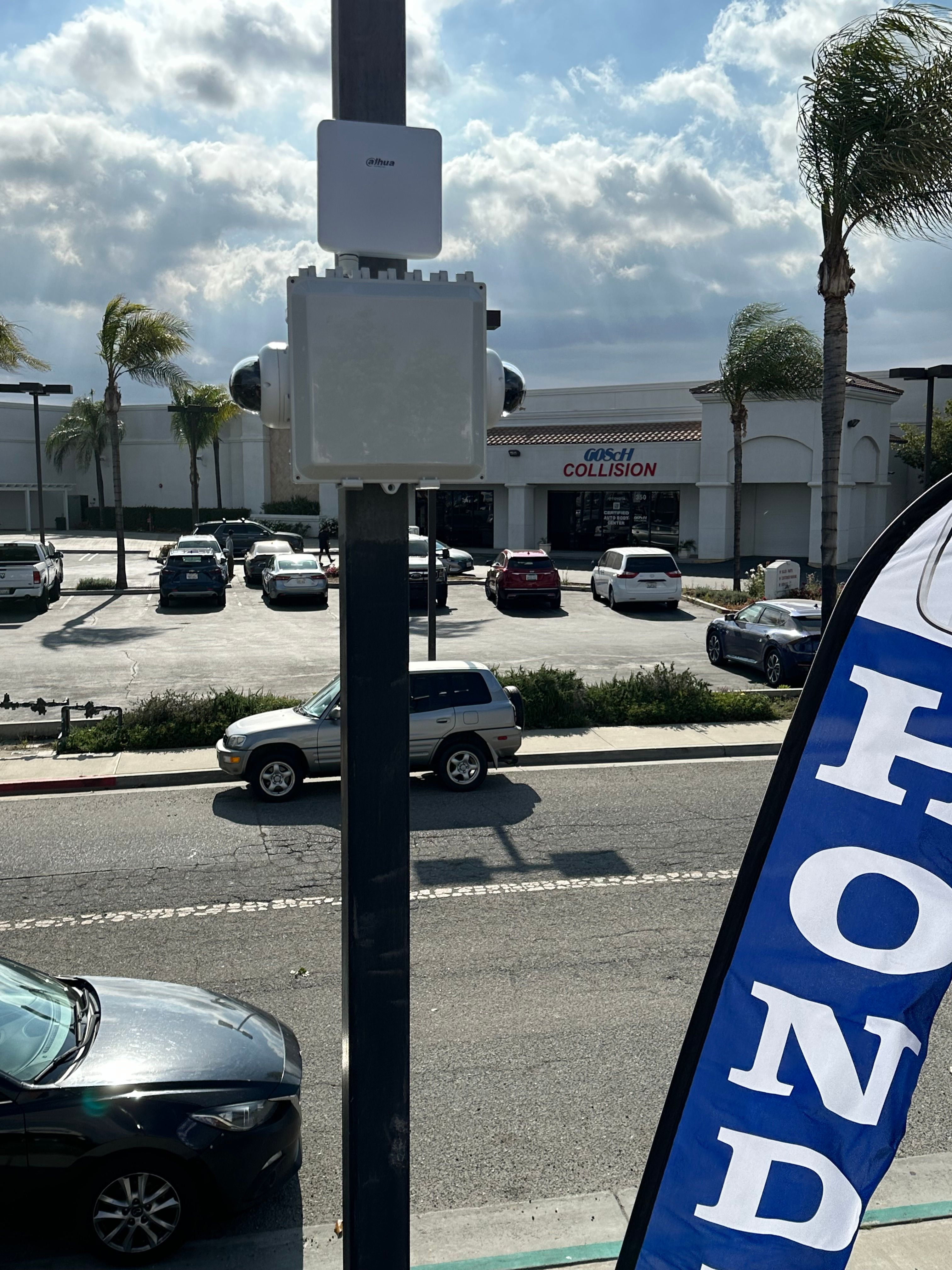 Commercial security camera mounting